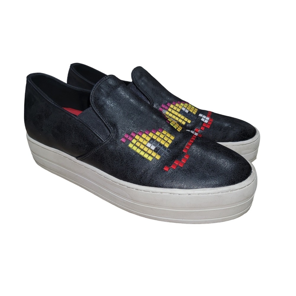 Skechers Street Womens Sz 10 Sneakers Grimace Black Rise Fit Studded Casual Shoe